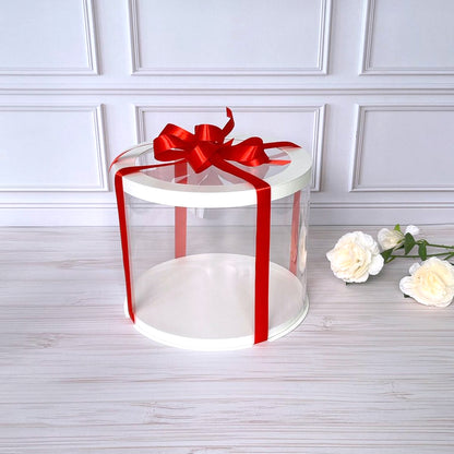 Tortenschachteln Transparent Rund mit Fenstern