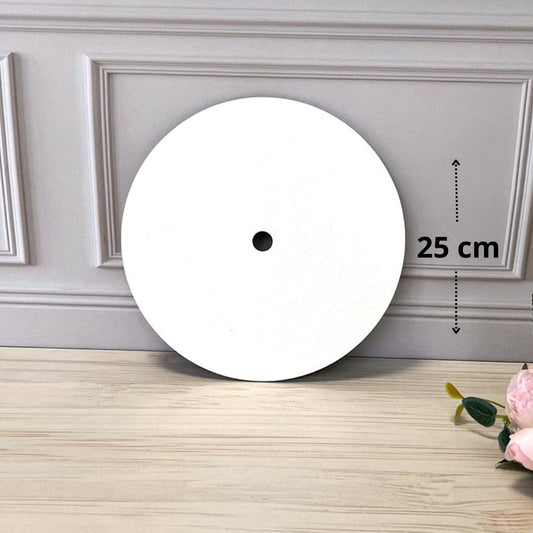 Tortenplatten, weiß, D25, 3 mm, Mittelloch D13 mm, MDF, 1 Stk