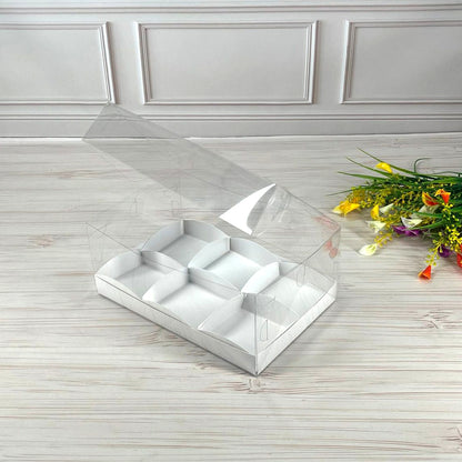 Transparente Box für 6 Desserts 260x170x110 mm