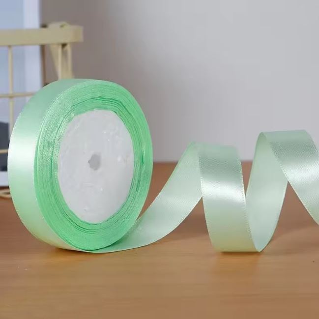 Satinband 2 cm Mintfarbe, 33 m Rolle