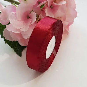 Satinband 2 cm Weinfarbe, 33 m Rolle
