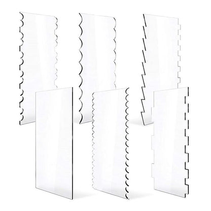 6er-Pack Acryl-Teigschaber, doppelseitig