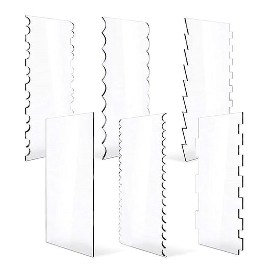 6er-Pack Acryl-Teigschaber, doppelseitig