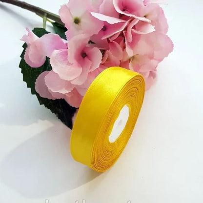 Satinband 2 cm Gelb, 33 m Rolle