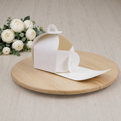 Box für Kuchen mit Griff 110x110x110 mm, Weiß – 5 Stück