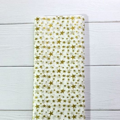 Seidenpapier 50×65 cm (10 Blatt) – Sterne (Gold)