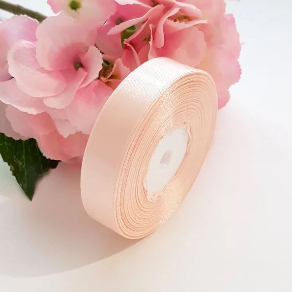Satinband 2 cm Nude