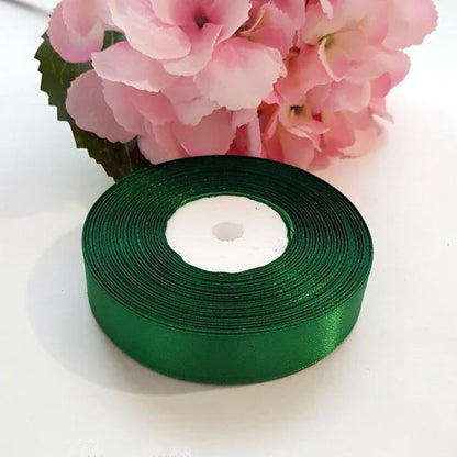 Satinband 2 cm Smaragd, 33 m Rolle