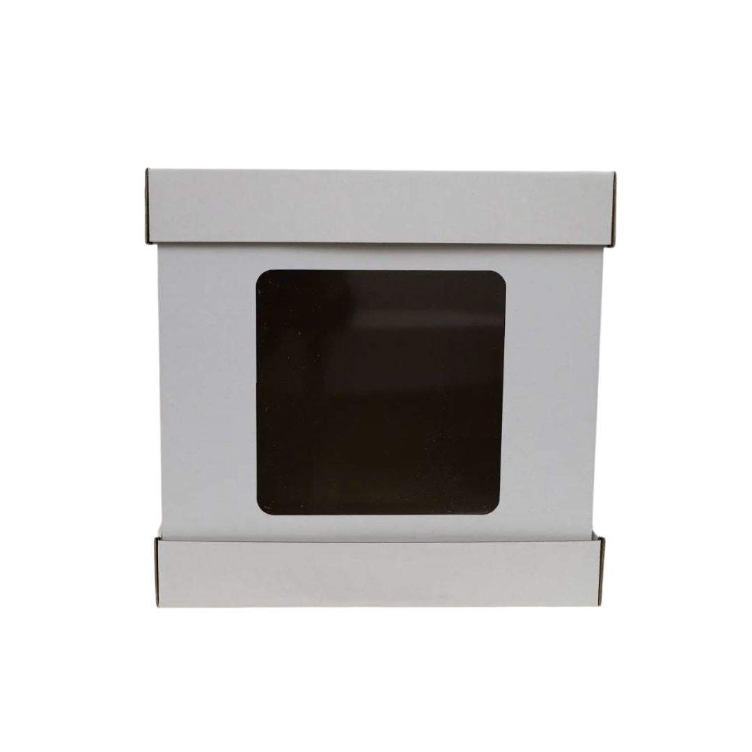 Tortenkarton 300 × 300 × 300 mm (5 Stück), mit Fenster, mit Deckel