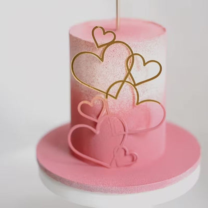Cake Topper Herz Big, Gold/Silber (Dekor 23)