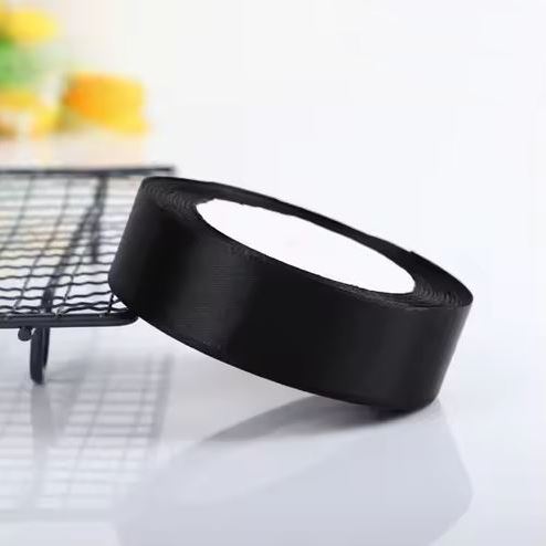 Satinband 2 cm Schwarz, 33 m Rolle