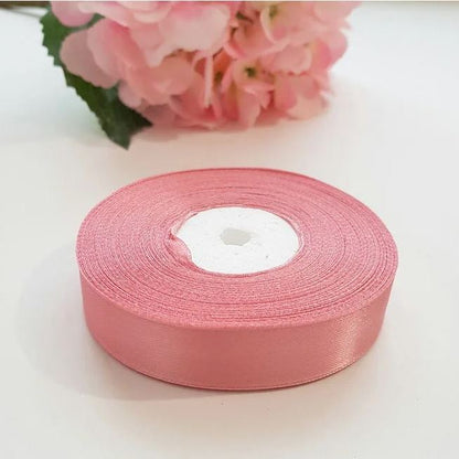 Satinband 2 cm Altrosa, 33 m Rolle