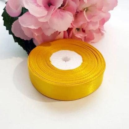 Satinband 2 cm Gelb, 33 m Rolle