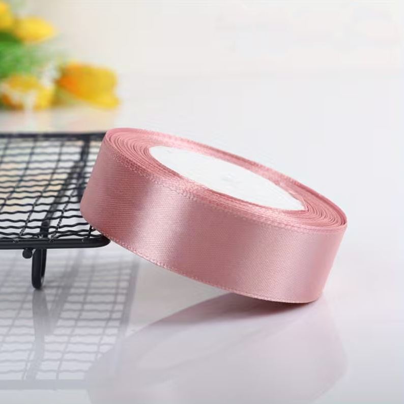 Satinband 2 cm Altrosa, 33 m Rolle