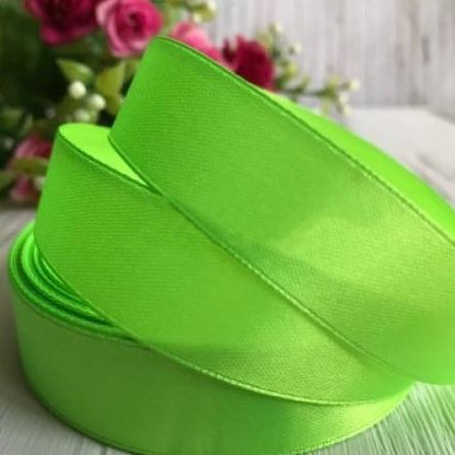 Satinband 2 cm Leuchtend grün, 33 m Rolle
