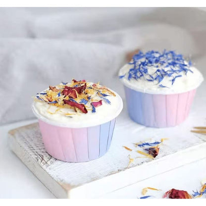 Cupcake / Muffin Backförmchen, 25 Stk –  Rosa-Lila-Farbverlauf