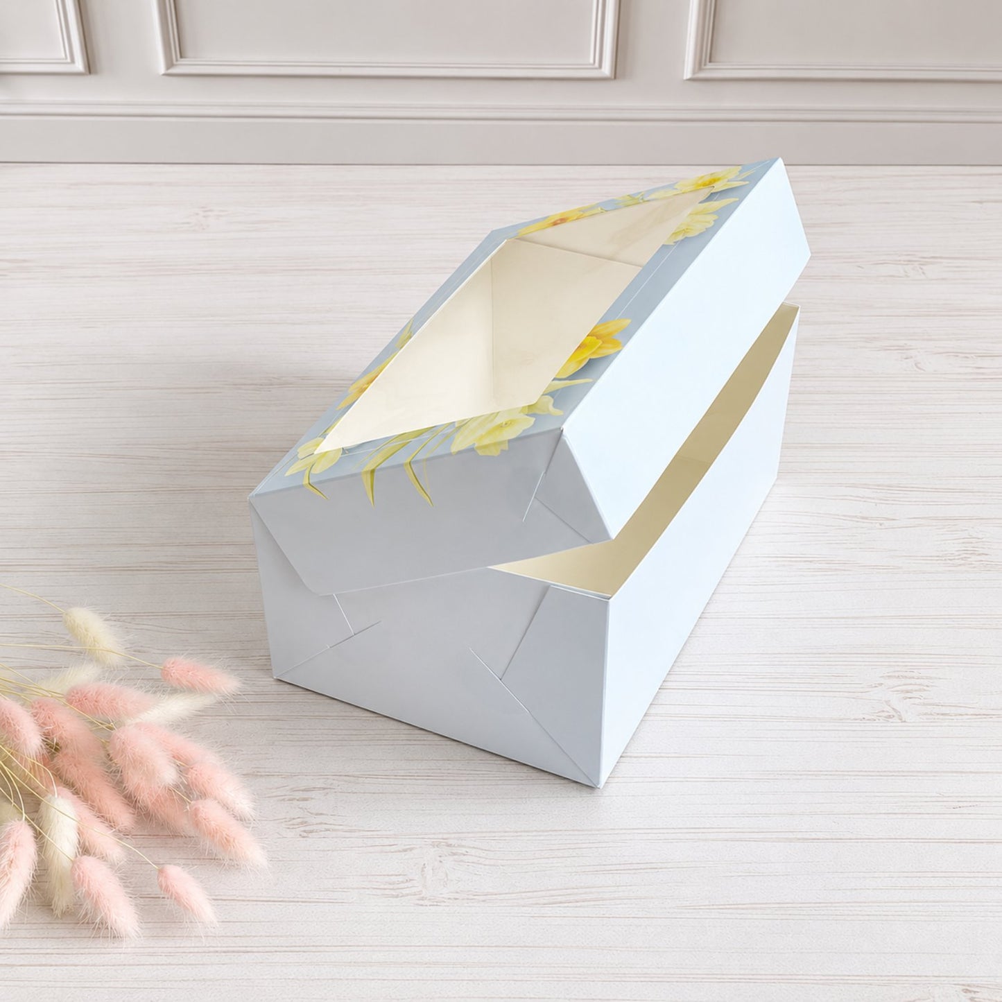 Box für Desserts mit Fenster 25x17x11 cm, Frühling, 5 Stück