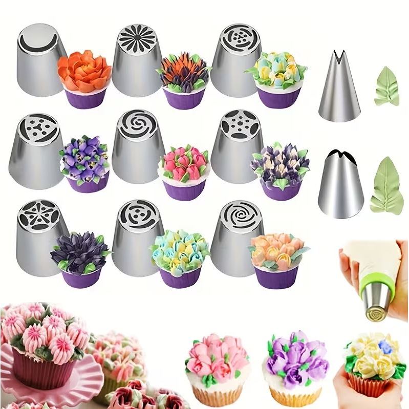 Spritztüllen Set für Tortendekoration – Blumen