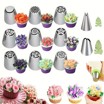 Spritztüllen Set für Tortendekoration – Blumen