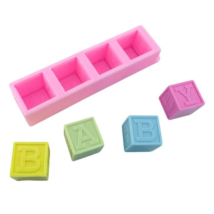 Silikonform vier Würfel 3D