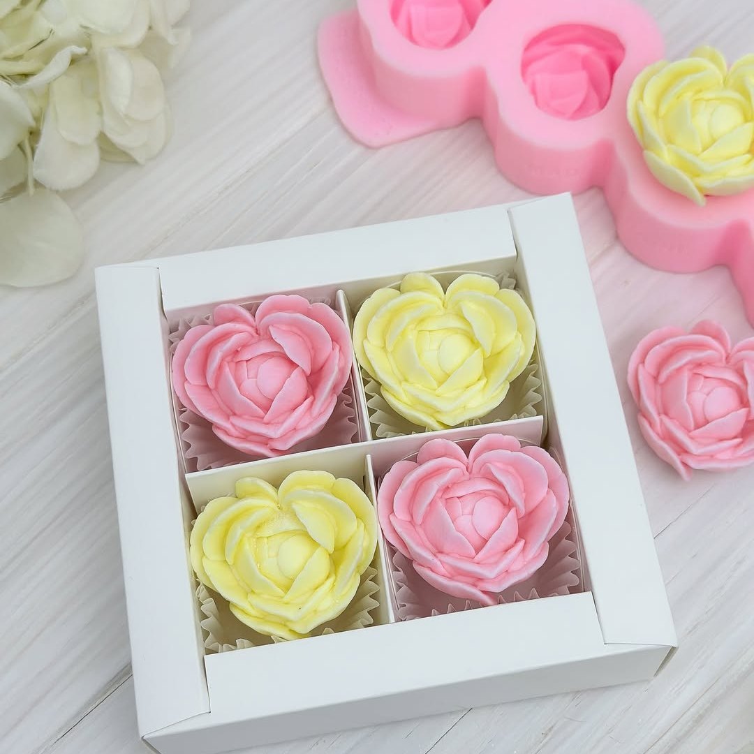 Silikonform herzen 3D