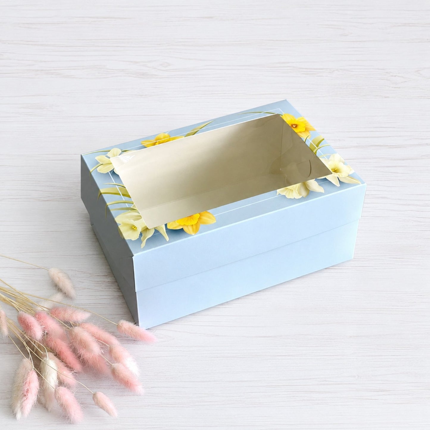 Box für Desserts mit Fenster 25x17x11 cm, Frühling, 5 Stück