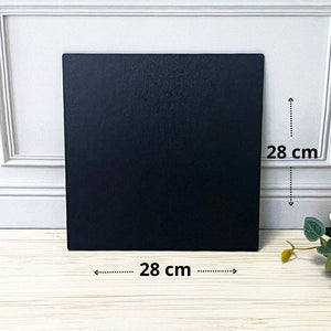 Tortenplatten, quadratisch, schwarz, 28х28, 3 mm, MDF, 5 Stück