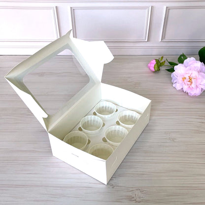 Cupcake Box für 6 Cupcakes 25x17 cm Höhe 9 cm, 5 Stk