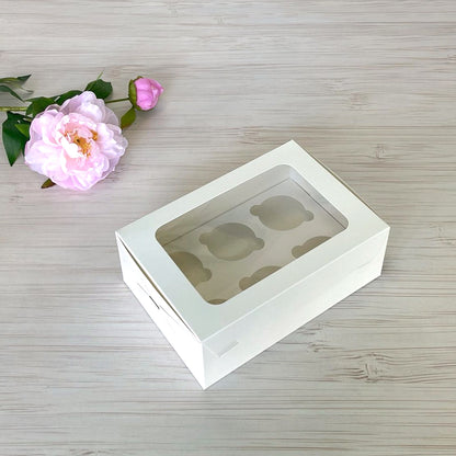 Cupcake Box für 6 Cupcakes 25x17 cm Höhe 9 cm, 5 Stk