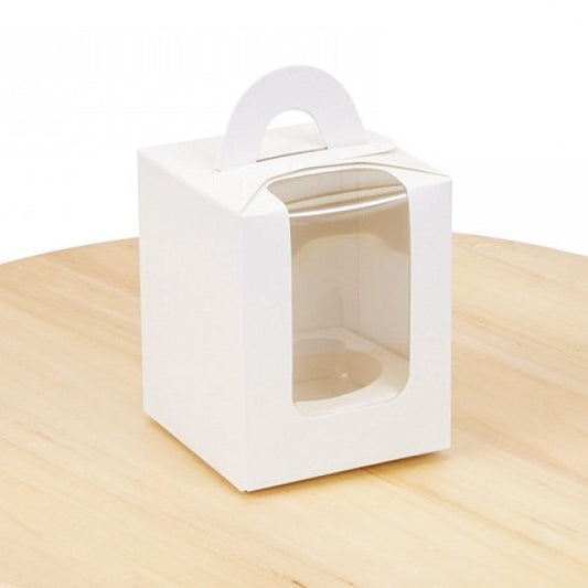 Box für 1 Cupcakes mit Fenster 8,2x8,2x10 cm, 5 Stk