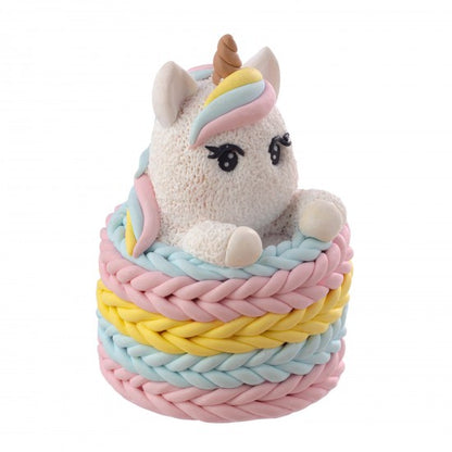 Silikonform Einhorn im Korb 3D