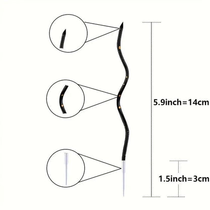 Gedrehte Kuchenkerzen, Schwarz mit Gold, 11 cm - 6 Stk.