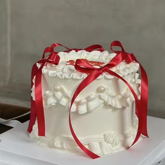 Tortenschleifen Rot – Satin (5 Stück)