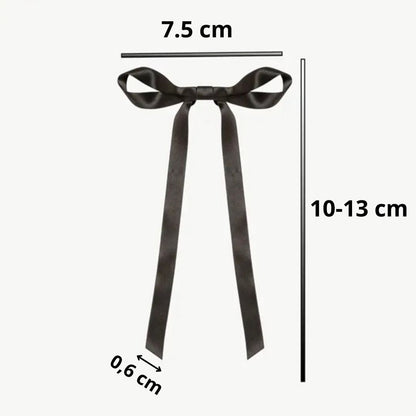 Tortenschleifen Schwarz – Satin (5 Stück)