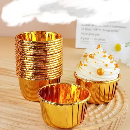 Cupcake / Muffin Backförmchen, 25 Stk – Gold