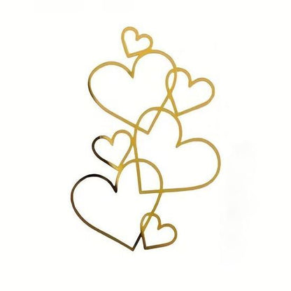 Cake Topper Herz Big, Gold/Silber (Dekor 23)