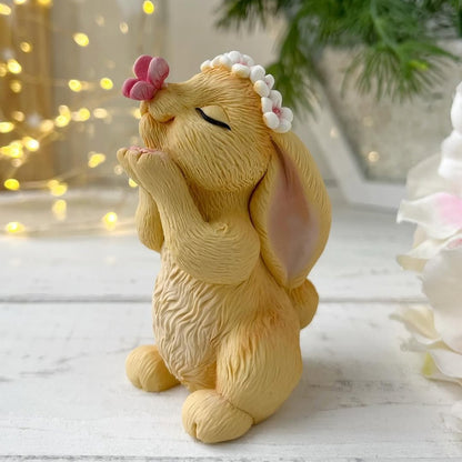 Silikonform Hase mit Schmeterling 3D