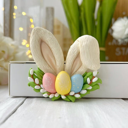 Silikonform Mini-Hasenohren mit Eiern