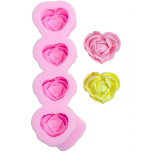 Silikonform Rosenherzen 3D