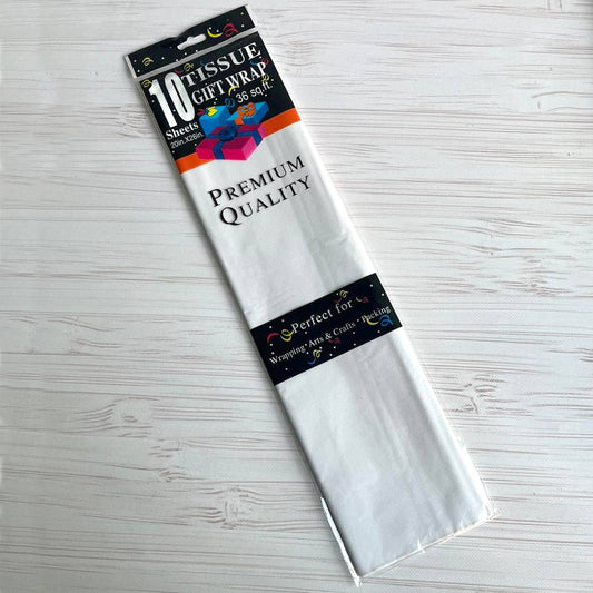 Seidenpapier 50×65 cm (10 Blatt) – Weiß Perlmutt