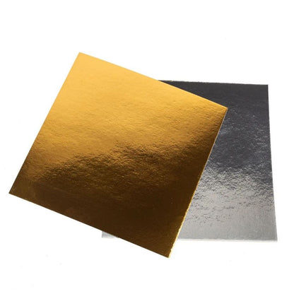 Tortenplatte 30x30, 1mm Gold/Silber - 5 Stk