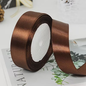 Satinband 2 cm Schokolade, 33 m Rolle