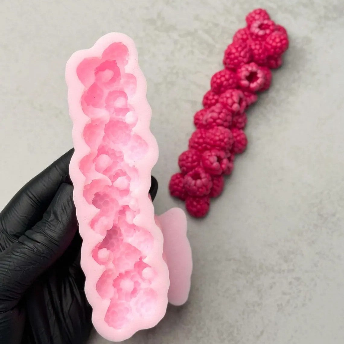Silikonform Himbeere für Eclairs