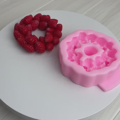 Silikonform Erdbeerkranz mini 3D