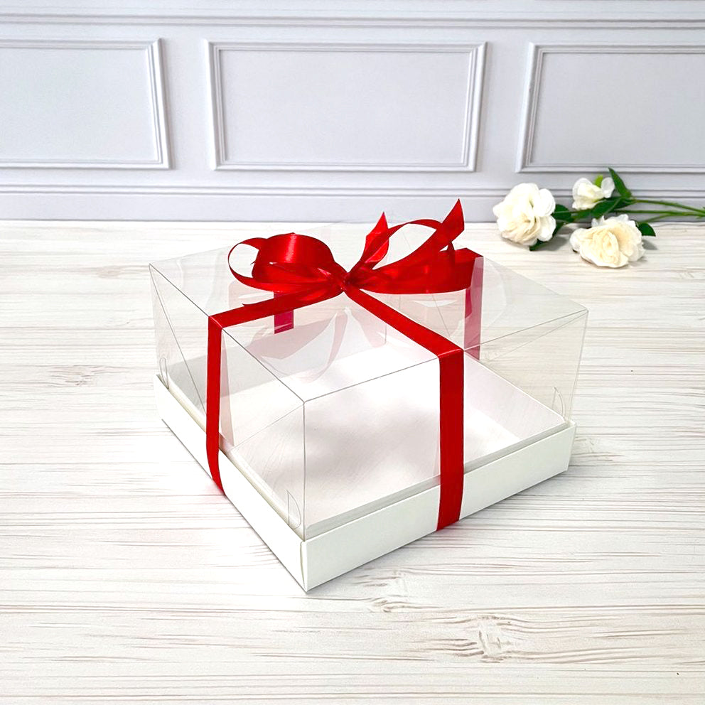 Transparente Kuchenbox 220x220x130 mm/PET