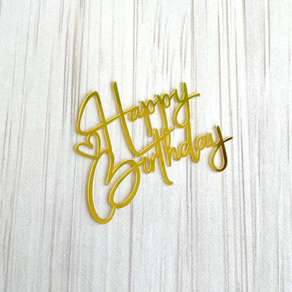 Cake Topper „Happy Birthday“ Gold (Dekor 20)