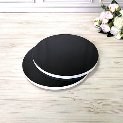 Tortenplatte Rund D25 cm (Schwarz, H12 mm), 1 Stk