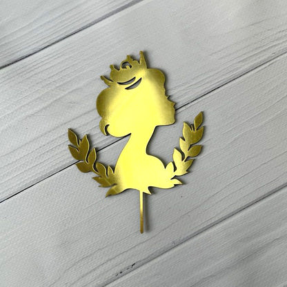 Cake Topper Prinzessin, Gold (Dekor 17)